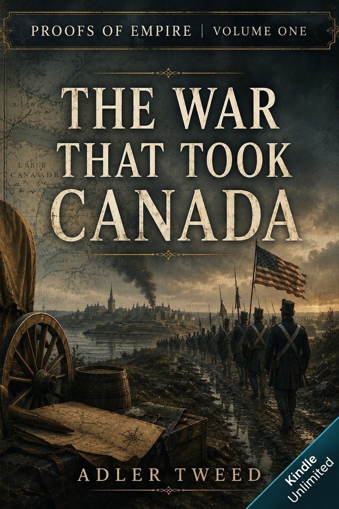 The War That Took Canada book cover with soldiers and a cannon in an alternate War of 1812 scene